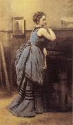 Jean Baptiste Camille  Corot Woman in Blue Germany oil painting artist